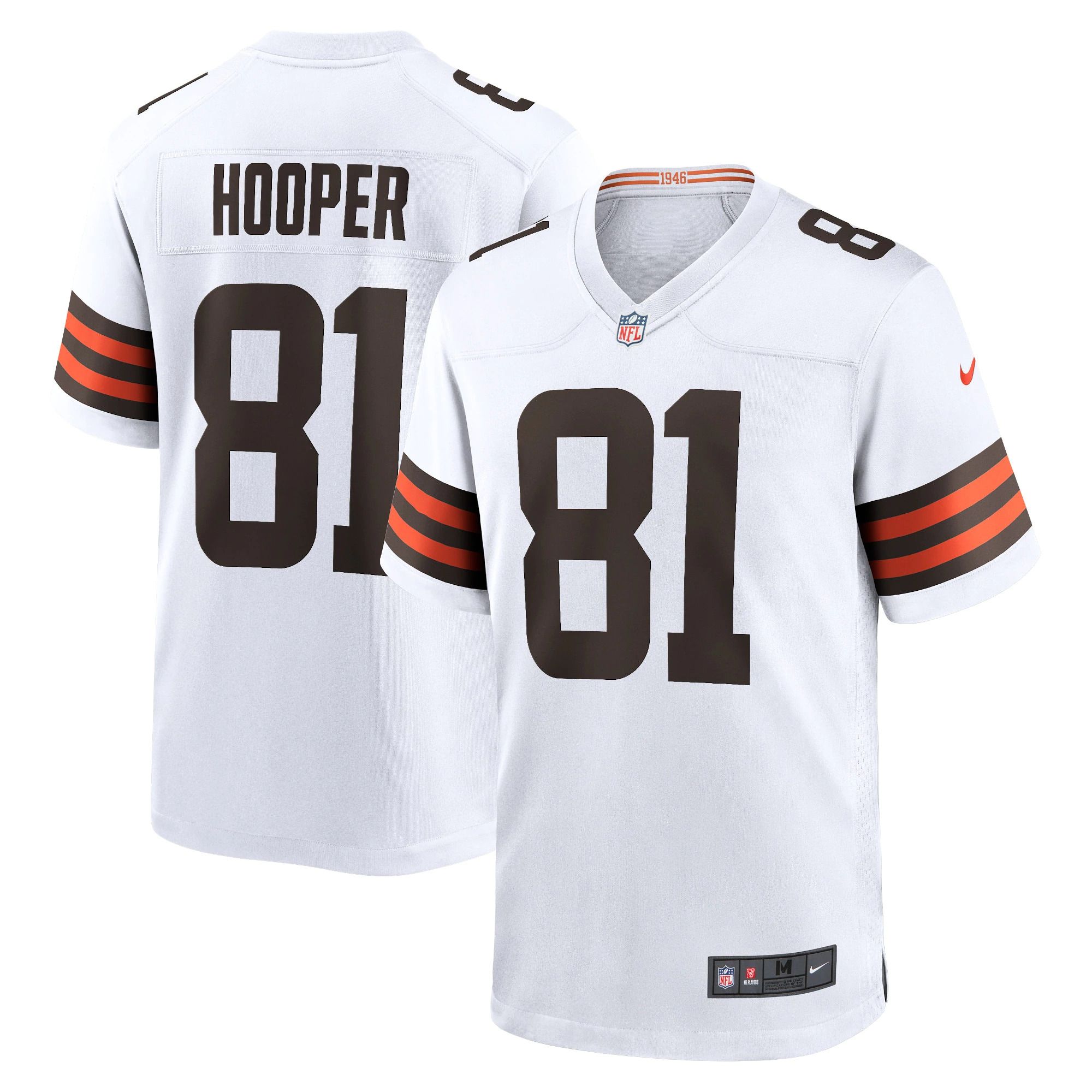 Men Cleveland Browns #81 Austin Hooper Nike White Game NFL Jersey